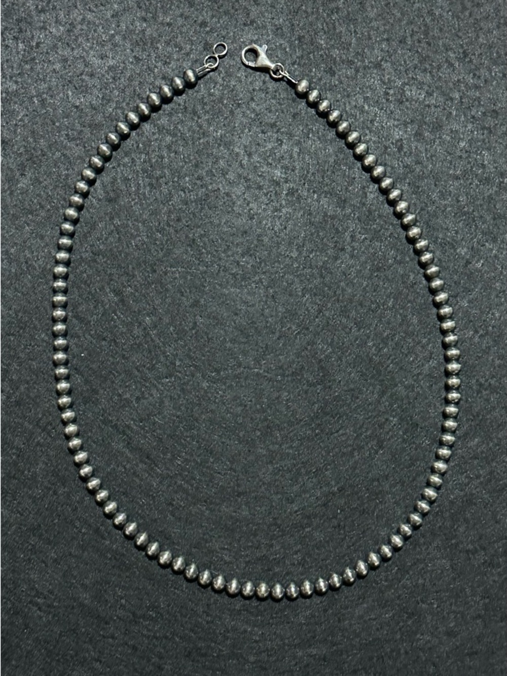 Sterling Silver Navajo Pearls 18” 4mm